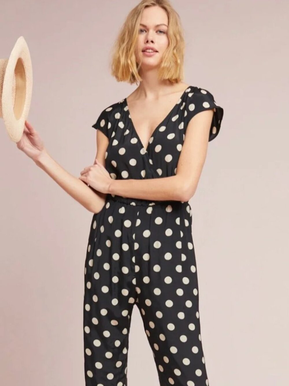 Corey Lynn Calter Wrapped Jumpsuit Polka Dot By Anthropologie